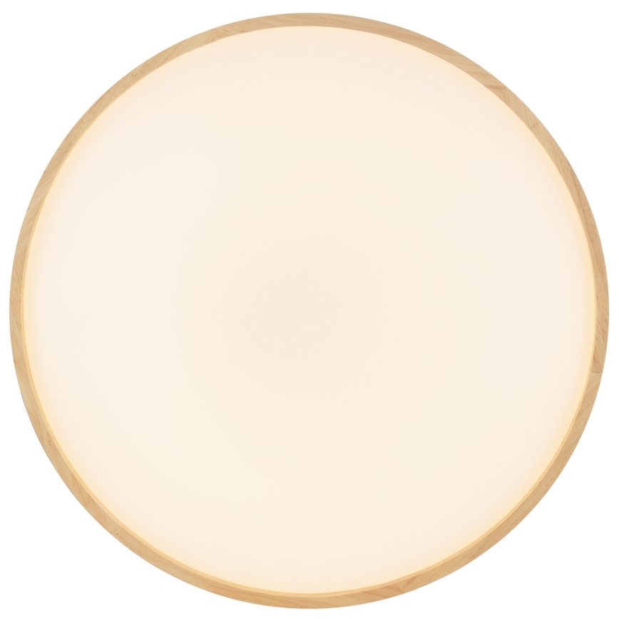 Brilliant - Plafonieră LED dimabilă ALSON, 17W, 230V, 3000–6500K, Ø 49,5 cm, lemn de cauciuc + telecomandă inclusă