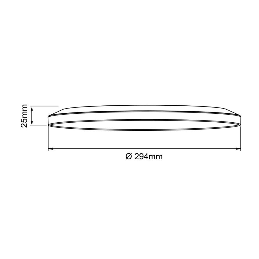 Brilliant - Plafonieră LED dimabilă SORELL, 18 W, 230 V, 3000–6500 K, Ø 29 cm, neagră, cu telecomandă