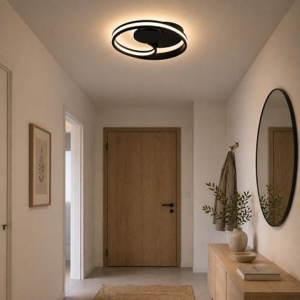 Brilliant - Plafonieră LED REVOLA LED/33W/230V 3000/4000/6500K diam. 40 cm neagră