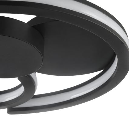 Brilliant - Plafonieră LED REVOLA LED/33W/230V 3000/4000/6500K diam. 40 cm neagră