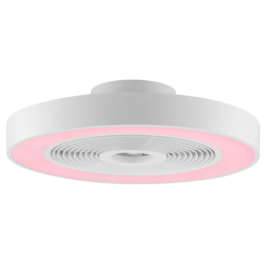 Brilliant - Lampă de tavan LED RGBW dimerizabilă cu ventilator CATANIA LED/37W/230V 2700-6500K diam. 48,6 cm alb + telecomandă