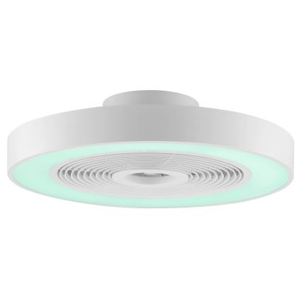 Brilliant - Lampă de tavan LED RGBW dimerizabilă cu ventilator CATANIA LED/37W/230V 2700-6500K diam. 48,6 cm alb + telecomandă