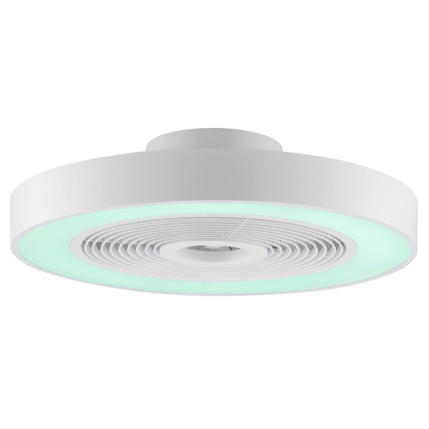 Brilliant - Lampă de tavan LED RGBW dimerizabilă cu ventilator CATANIA LED/37W/230V 2700-6500K diam. 48,6 cm alb + telecomandă