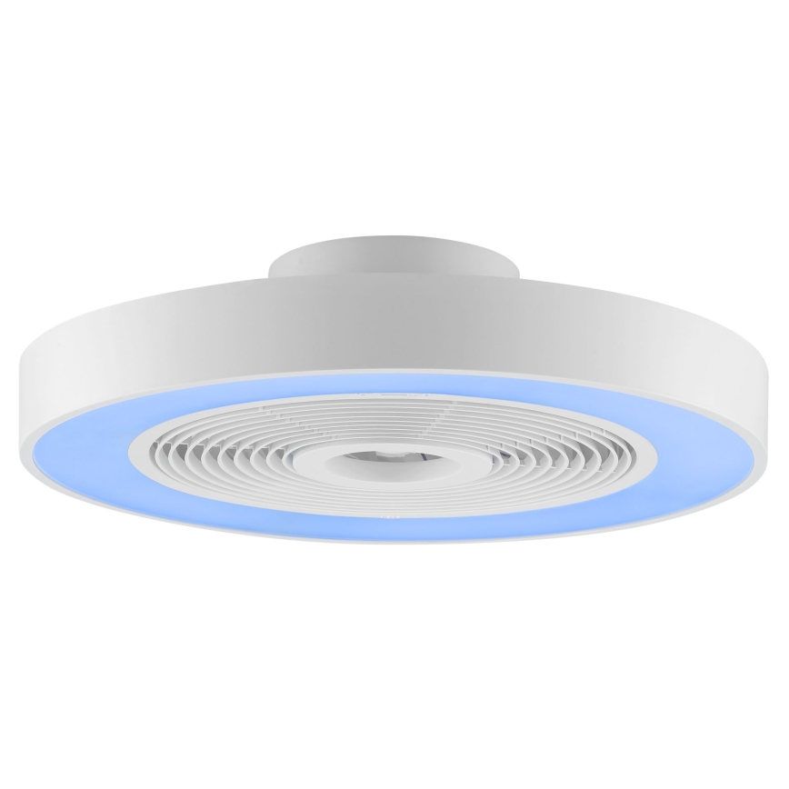 Brilliant - Lampă de tavan LED RGBW dimerizabilă cu ventilator CATANIA LED/37W/230V 2700-6500K diam. 48,6 cm alb + telecomandă