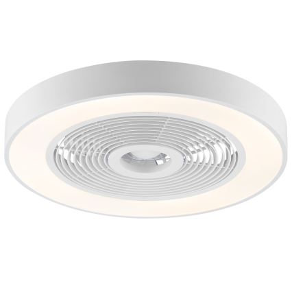 Brilliant - Lampă de tavan LED RGBW dimerizabilă cu ventilator CATANIA LED/37W/230V 2700-6500K diam. 48,6 cm alb + telecomandă