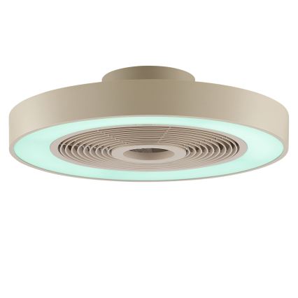 Brilliant - Plafonieră LED RGBW reglabilă cu ventilator CATANIA LED/37W/230V 2700-6500K Ø 48,6 cm bej + telecomandă