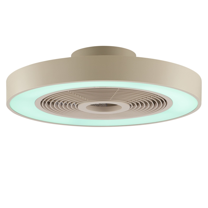 Brilliant - Plafonieră LED RGBW reglabilă cu ventilator CATANIA LED/37W/230V 2700-6500K Ø 48,6 cm bej + telecomandă