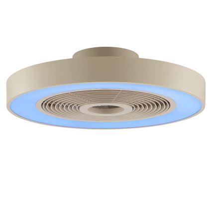 Brilliant - Plafonieră LED RGBW reglabilă cu ventilator CATANIA LED/37W/230V 2700-6500K Ø 48,6 cm bej + telecomandă