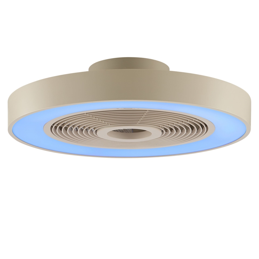 Brilliant - Plafonieră LED RGBW reglabilă cu ventilator CATANIA LED/37W/230V 2700-6500K Ø 48,6 cm bej + telecomandă