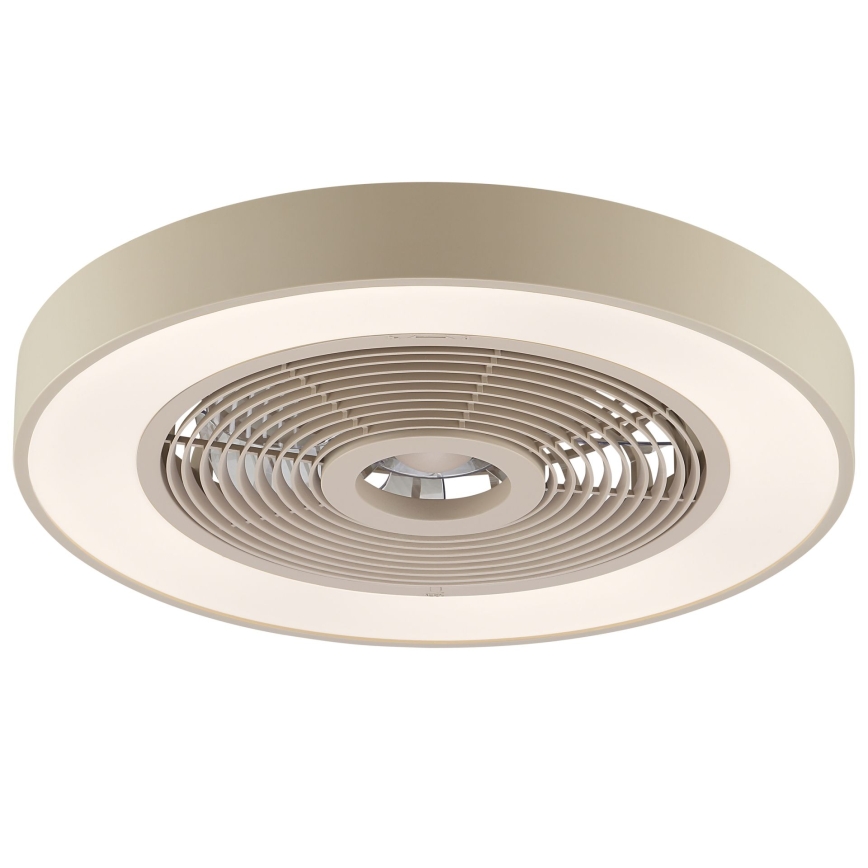 Brilliant - Plafonieră LED RGBW reglabilă cu ventilator CATANIA LED/37W/230V 2700-6500K Ø 48,6 cm bej + telecomandă