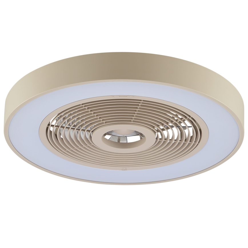 Brilliant - Plafonieră LED RGBW reglabilă cu ventilator CATANIA LED/37W/230V 2700-6500K Ø 48,6 cm bej + telecomandă