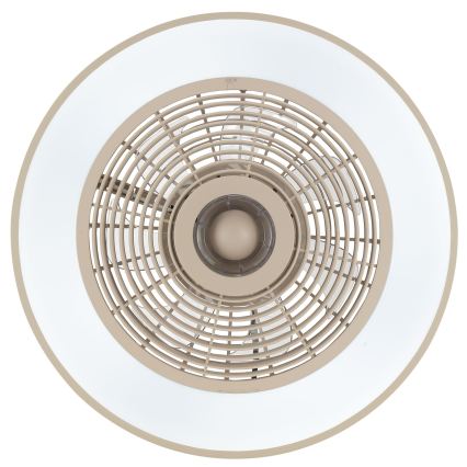 Brilliant - Plafonieră LED RGBW reglabilă cu ventilator CATANIA LED/37W/230V 2700-6500K Ø 48,6 cm bej + telecomandă