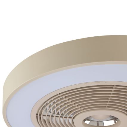 Brilliant - Plafonieră LED RGBW reglabilă cu ventilator CATANIA LED/37W/230V 2700-6500K Ø 48,6 cm bej + telecomandă