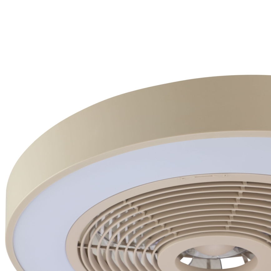 Brilliant - Plafonieră LED RGBW reglabilă cu ventilator CATANIA LED/37W/230V 2700-6500K Ø 48,6 cm bej + telecomandă