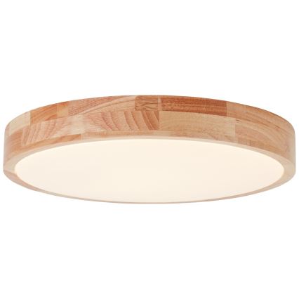 Brilliant - Plafonieră LED SLIMLINE, 22 W, 230 V, Ø 39 cm, lemn de cauciuc