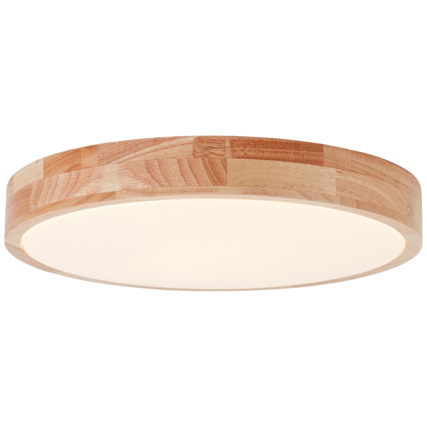 Brilliant - Plafonieră LED SLIMLINE, 22 W, 230 V, Ø 39 cm, lemn de cauciuc