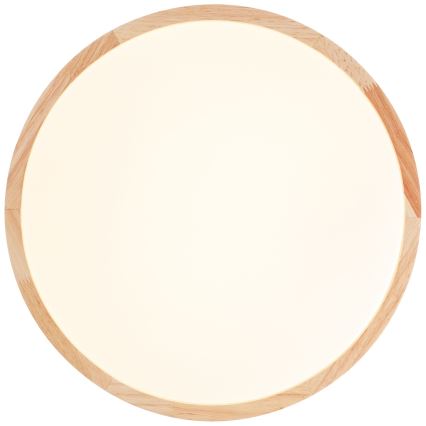 Brilliant - Plafonieră LED SLIMLINE, 22 W, 230 V, Ø 39 cm, lemn de cauciuc