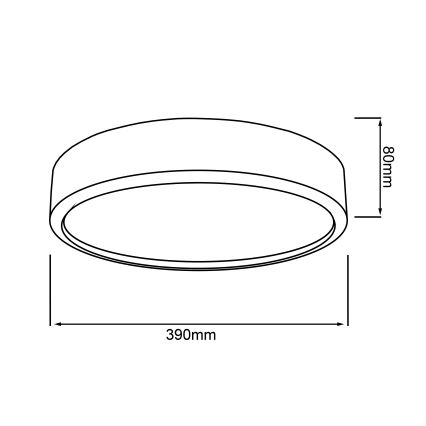 Brilliant - Plafonieră LED SLIMLINE, 22 W, 230 V, Ø 39 cm, lemn de cauciuc
