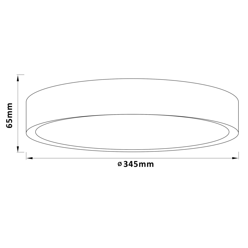 Brilliant - Plafonieră LED SLIMLINE LED/24W/230V Ø 34,5 cm lemn de cauciuc
