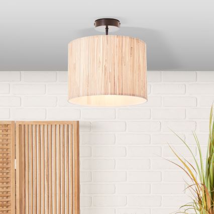 Brilliant - Plafonieră WIMEA 1xE27/52W/230V Ø 30 cm negru/bej