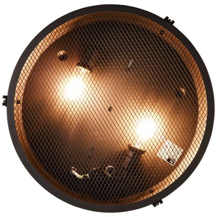 Brilliant - Plafonieră ZOIS 2xE27/28W/230V Ø 42 cm neagră