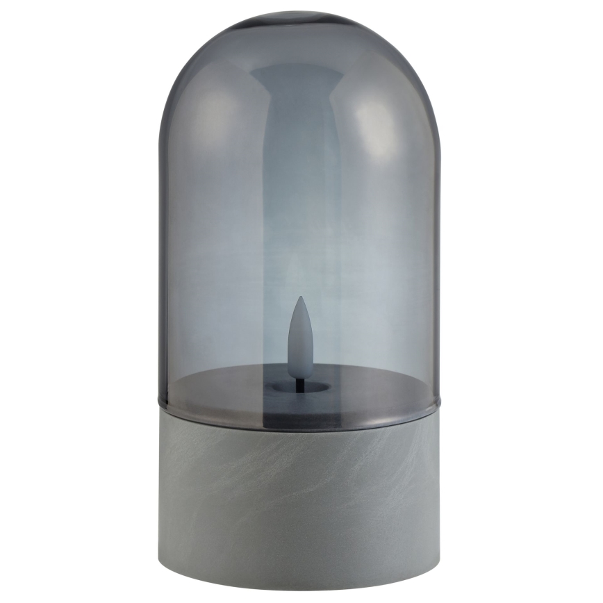 Brilliant - Set 2x lumânări LED ILLUSION LED/2xAA IP44 gri / negru fumuriu