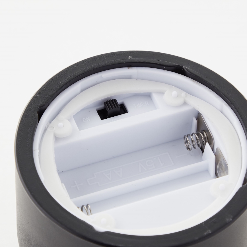 Brilliant - Set 3x lumânări LED BOUGIE LED/2xAA IP44 negru/fumuriu