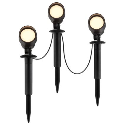 Brilliant - Set de 3 lămpi LED pentru exterior KAMARA LED/8,5W/230V IP44 neagră