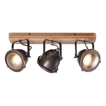 Brilliant - Spot CARMEN WOOD 3xGU10/5W/230V maro