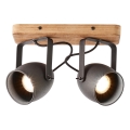 Brilliant - Spot dublu CROWTON, 2x GU10/6W/230V, finisaj din pin