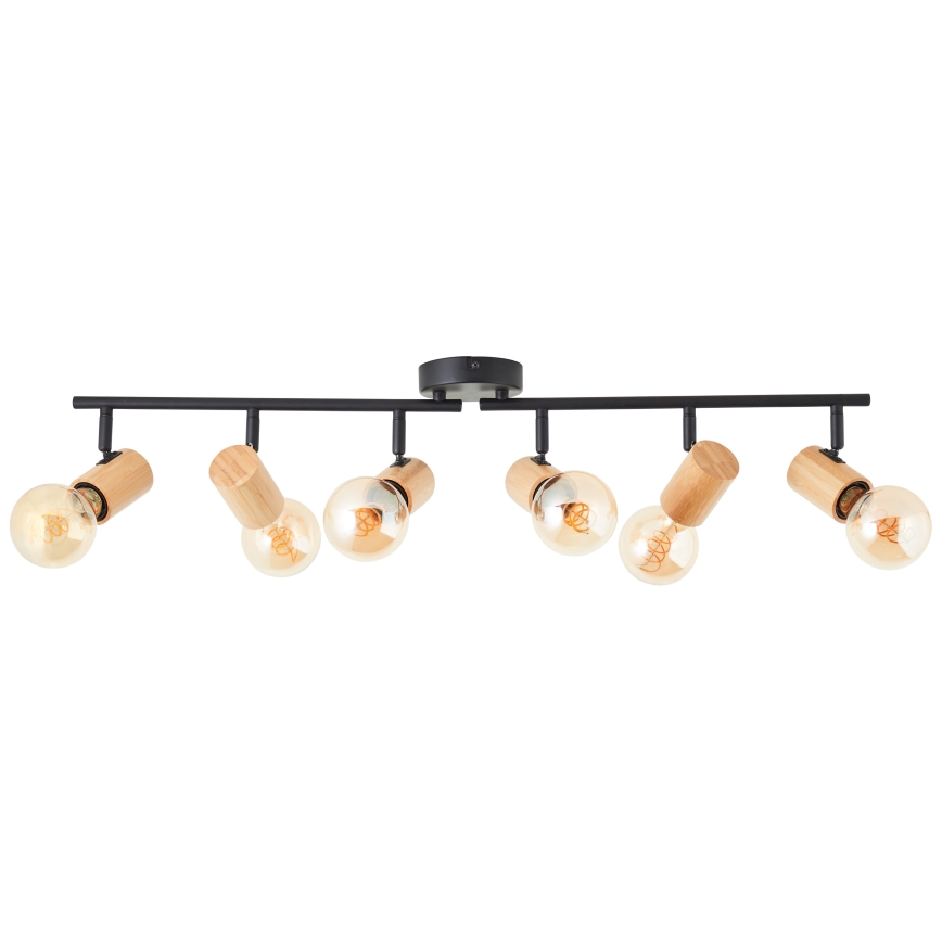 Brilliant - Spot KERRY 6xE27/40W/230V negru/bambus