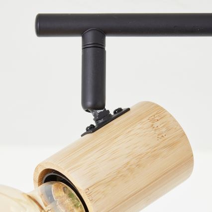 Brilliant - Spot KERRY 6xE27/40W/230V negru/bambus