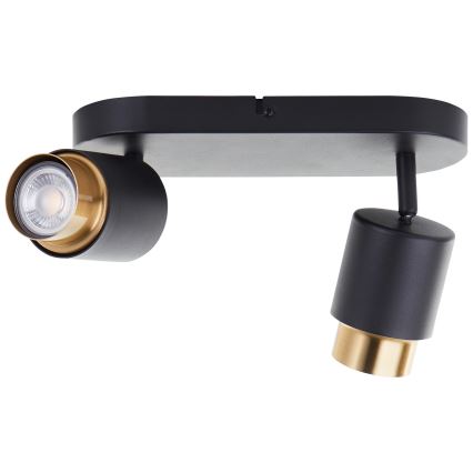 Brilliant - Spot LED COVELO 2x GU10/5W/230V, negru/auriu