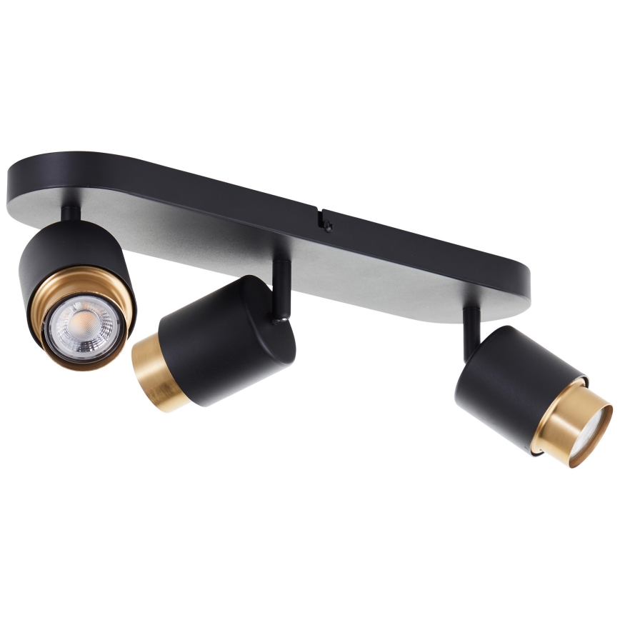 Brilliant - Spot LED COVELO 3xGU10/5W/230V, negru/auriu