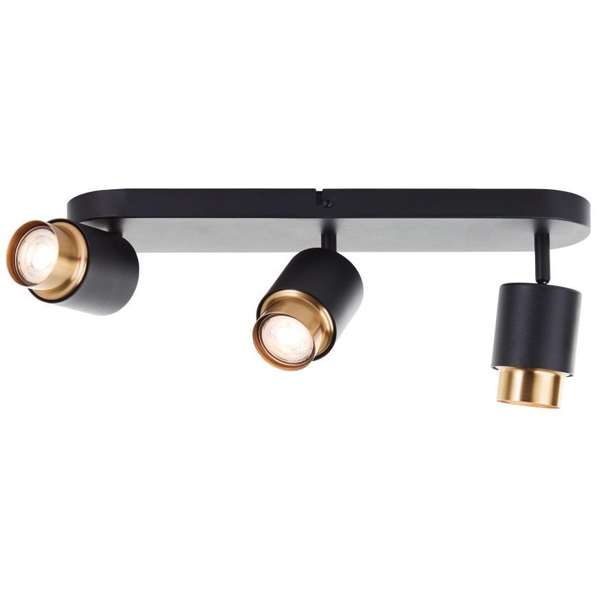 Brilliant - Spot LED COVELO 3xGU10/5W/230V, negru/auriu