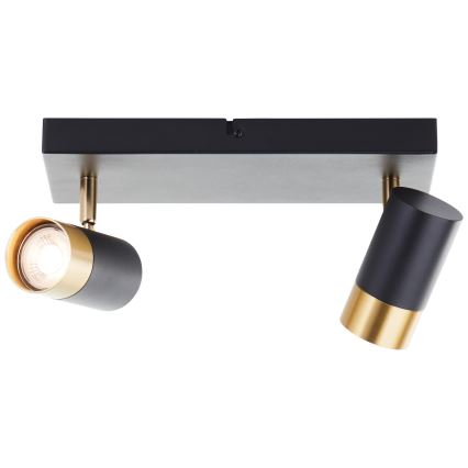 Brilliant - Spot LED VIGOLO 2xGU10/5W/230V negru/auriu