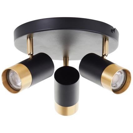 Brilliant - Spot LED VIGOLO 3xGU10/5W/230V negru/auriu