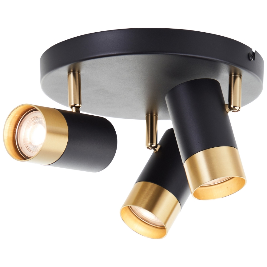 Brilliant - Spot LED VIGOLO 3xGU10/5W/230V negru/auriu