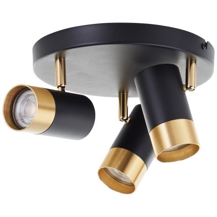 Brilliant - Spot LED VIGOLO 3xGU10/5W/230V negru/auriu