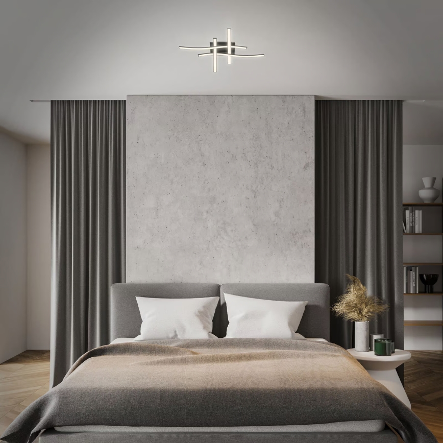 Brilo 3677-045 - Plafonieră LED, 14,4 W, 230 V, neagră