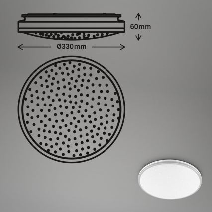 Brilo 3823-014 - Plafonieră LED SILIN LED/16W/230V Ø 33 cm
