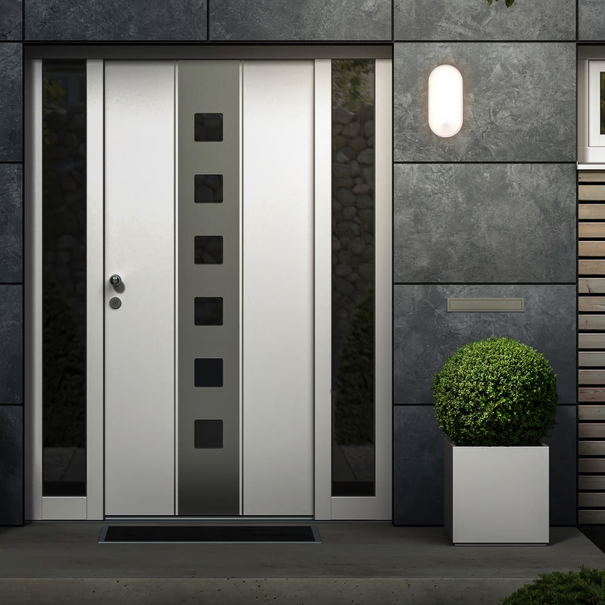 Brilo - Aplica de perete LED pentru exterior cu senzor de mișcare și de amurg RUCH LED/12W/230V IP65 albă