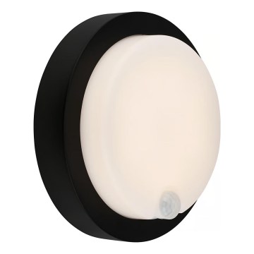 Brilo - Aplica LED de perete reîncărcabilă pentru exterior, cu senzor, 4W/5V, 4400 mAh, IP44, negru