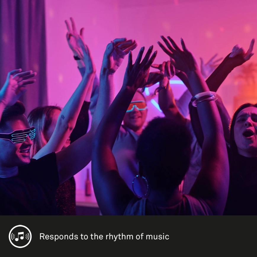 Brilo - Bandă LED RGBW reglabilă MUSIC 6,65m LED/18W/230V Wi-Fi Tuya + telecomandă