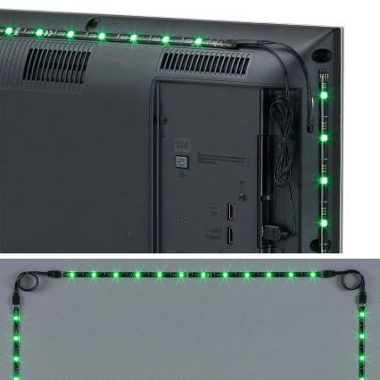 Brilo - Bandă LED RGBW reglabilă pentru TV 3m LED/2,5W/USB + telecomandă