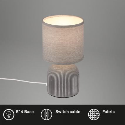 Brilo - Lampă de masă INO 1xE14/10W/230V, gri