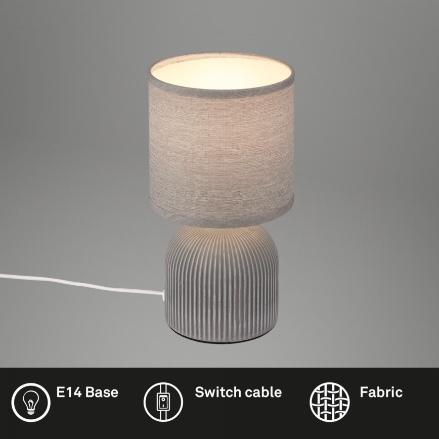 Brilo - Lampă de masă INO 1xE14/10W/230V, gri