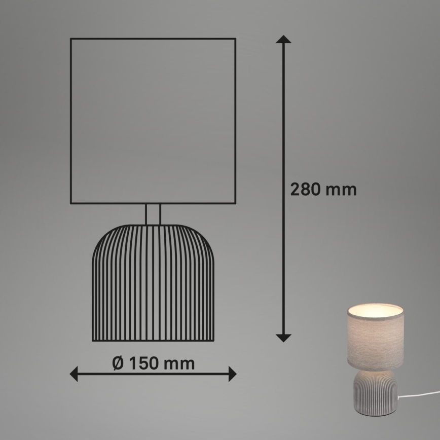 Brilo - Lampă de masă INO 1xE14/10W/230V, gri