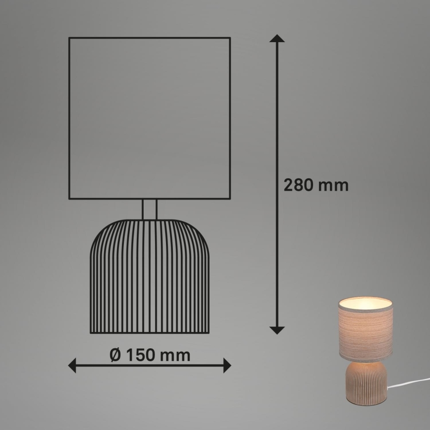 Brilo - Lampă de masă INO 1xE14/10W/230V maro