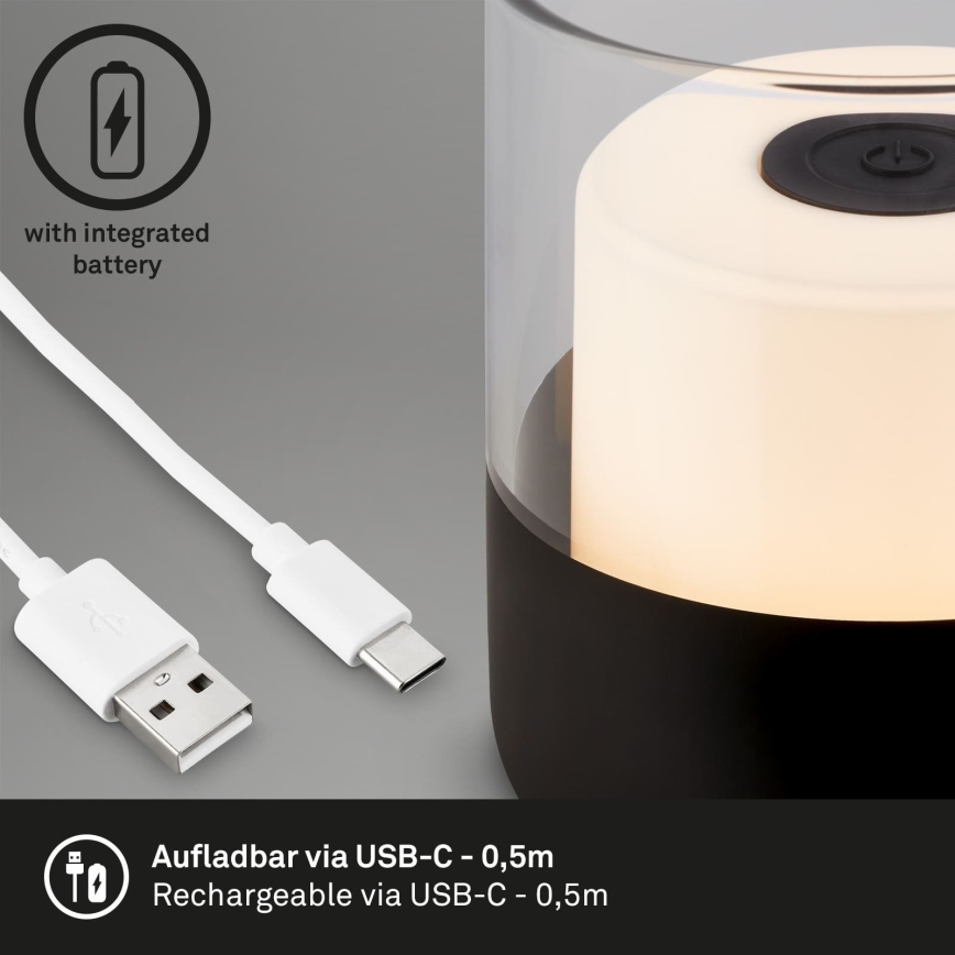 Brilo - Lampă de masă LED reîncărcabilă, reglabilă, pentru exterior LILET LED/2W/5V IP44